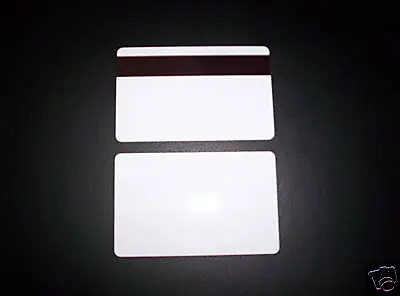 100 PVC Plastic Cards White CR80 30 Mil Hi Co Magnetic Mag Stripe • $20