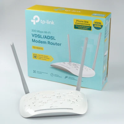 £12 • Buy TP-LINK TD-W9970 300Mbps Wireless Modem Router - White - Boxed With PSU