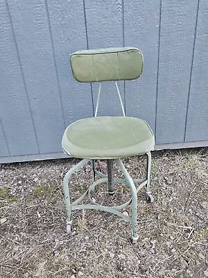 Vintage TOLEDO Swivel Drafting Chair. Metal Industrial Design Architect • $89.95