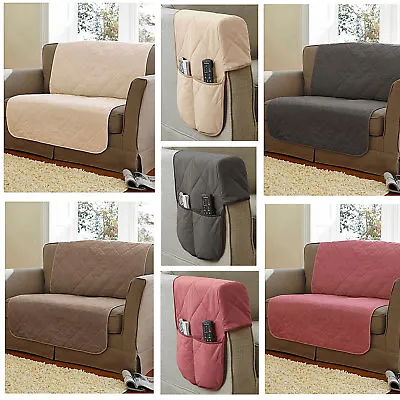 Cotton Quilted Sofa Protectors 100% Cotton £5 £10 & £15 - FREE PAIR OF ARM CAPS • £4.50