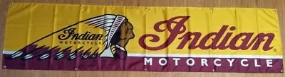 Indian Motorcycle 2x8ft Banner Sign Flag Pennant Racing Display Garage • $18.48