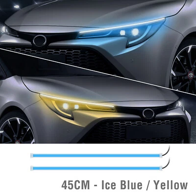 $9.99 • Buy 2x Car LED Strip DRL Turn Signal Switchback Indicator Running Daytime Lights