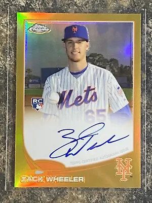 2013 Topps Chrome Zach Wheeler Gold Refractor Rookie Auto /50 • $199.99