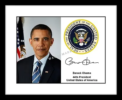 Barack Obama Signed 8x10 Photo Print Presidential Seal Autographed US President • $10.99