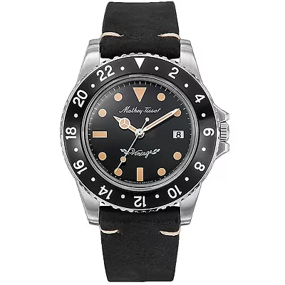 Mathey Tissot Men's Vintage Black Dial Watch - H900ALN • $133.34