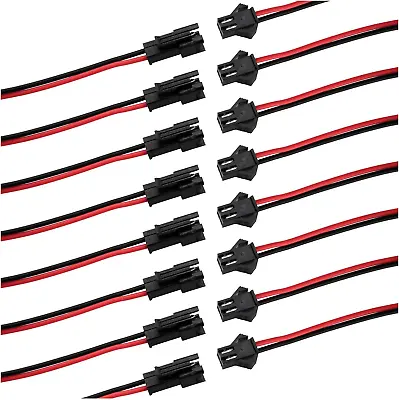 50Pcs 2Pin JST SM Connector Male To Female Wire Connector Cable With 15CM 20AWG • $13.24