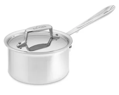 All-Clad BD55201.5 D5 Brushed 18/10 SS 5-Ply Bonded 1.5-qt Sauce Pan With Lid • $109.99