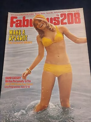 Vintage FABULOUS 208 Magazine 17 JUNE 1972 Jack Lord David Cassidy George Best78 • £12.50