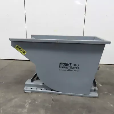 Wright 10055-GRY 1 CU Yard Medium Duty Self Dumping Trash Hopper • $1099.99