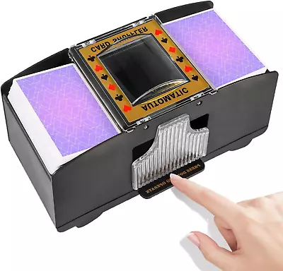 Automatic Card Shuffler 2/1/4/6 DeckBattery-Operated Electric UNO Poker Shuffle • $24.99