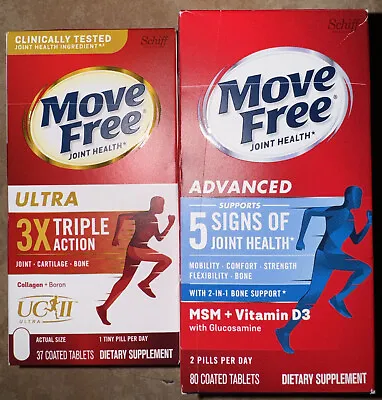 Move Free Ultra 3x Triple Action (7/26) & Advanced 5 Signs Of Joint Health 2/26 • $33.99