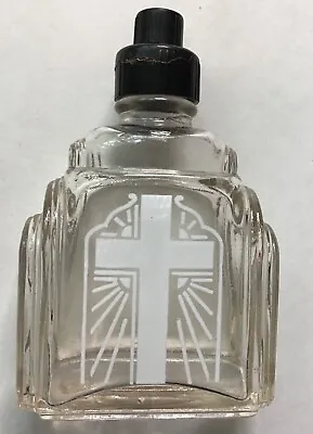 Antique Deco Style Holy Water Bottle With Sprinkler Cap • $35