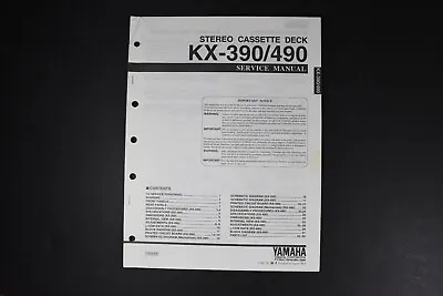 Yamaha KX-390 / 490 Stereo Cassette Deck Service Manual - Genuine Original • $19.99