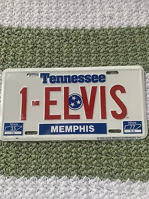 Vtg Elvis PresleyMemphis Tenn License Plate. 1993 Presley Enterprises Full Size • $22.99