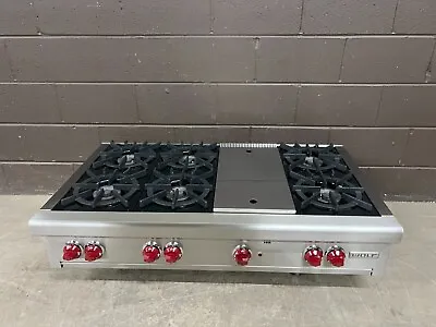 Wolf 48  Range Top  - RT486G  - 6 Burners + Griddle Stainless Steel • $2999.99
