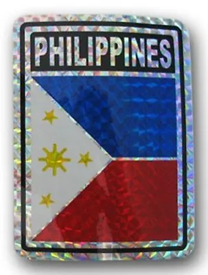 $6.88 • Buy Philippines Country Flag Reflective Decal Bumper Sticker