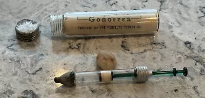 Vintage Glass Medical Equipment-Perfecto Remedy Co-Gonorrea (Spanish) Syringe • $24.50