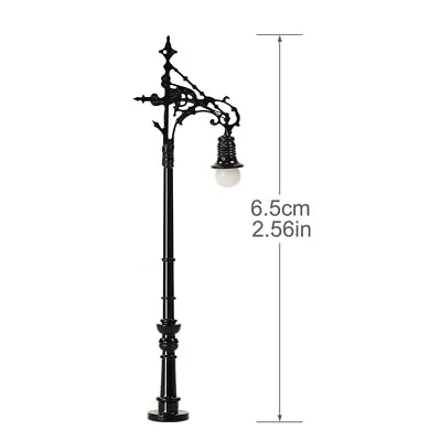 5pcs Model Railway N Gauge Lamp Post 6.5cm 1:150 Street Lights Warm White LED • £11.99