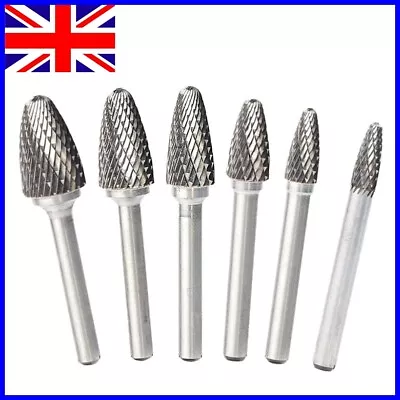 1/4' Shank Carbide Rotary File Milling Metal Grinding Cutter Burr Head Drill Bit • £39.67