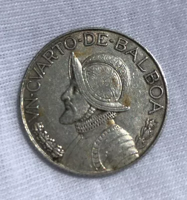 1962 ¼ Balboa VN CUARTO DE BALBOA Latin REPUBLICA DE PANAMA .900 Silver 6.25g • $21.89