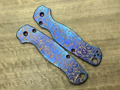 VICTORIA Flamed Titanium Scales For Spyderco Paramilitary 2 PM2 • $139.50