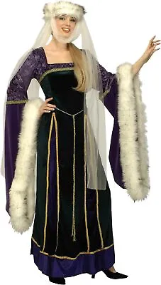 Medieval Lady Maid Marion Renaissance Princess Dress Up Halloween Adult Costume • $99.28