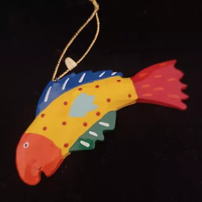 Vintage Silvestri Resin Tropical Fish Christmas Ornament 4.5  H X 2  W • $9.99