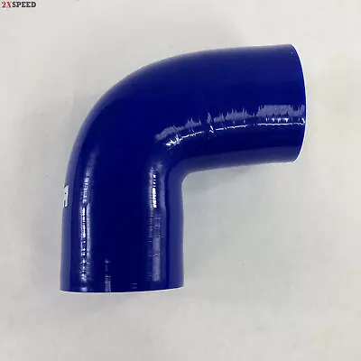 Brand NEW 2  Blue 90 Degree Silicone Hose Coupler 4 Layer Polyester High Temp • $9.99