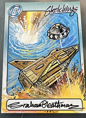 ￼￼ UFO SKYDIVER Sketch Card Graham Bleathman Cards Inc Sketchings Hand Painted￼ • $155.42