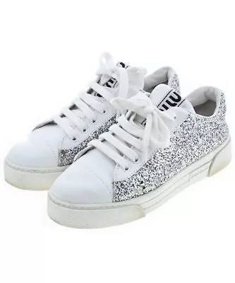 Miu Miu Sneakers WhitexSilver EU36 1/2(Approx. 23cm) 2200436626142 • $232