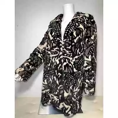 J Mendel Flower Pattern Mink Hooded Jacket Size L/XL Unisex • $1965