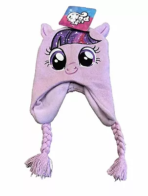 My Little Pony  Beanie Hat Cap Girls Youth Purple E Knit One Size Fleece Lined • $14.64