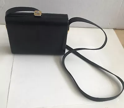 Vintage Mark Cross Black Lizard Crossbody Purse Bag Rare • $450