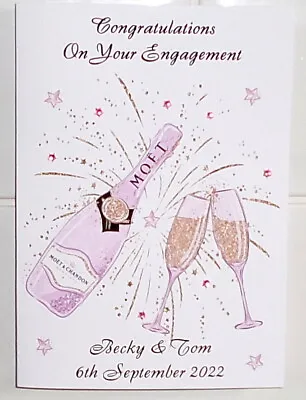 Personalised  Engagement Card - Any Names Date • £2.69