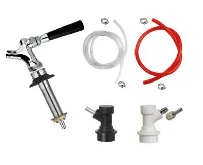 Add A Tap Draft Beer Kegerator Conversion Kit Faucet & Ball Lock Fittings + Hose • $64.99