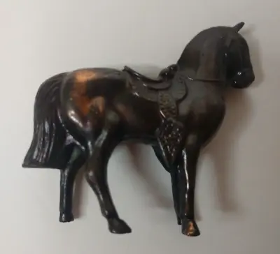 $12 • Buy Vintage Metal Carnival Horse Figurine Western Pot Metal Bronze 2.5 