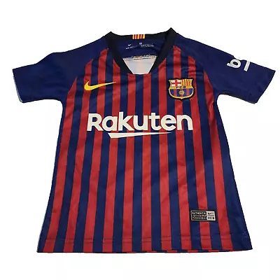 Barcelona FC Toddler Boy Jersey Size 16 / 4 Nike Messi # 10 Soccer Authentic • $46