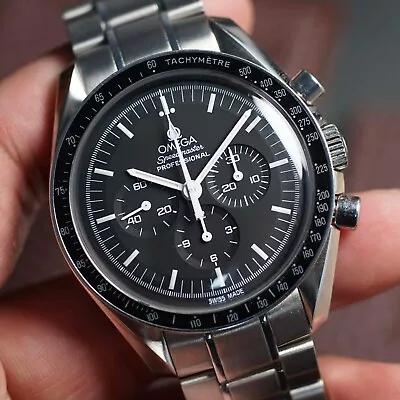OMEGA Speedmaster Moonwatch Professional Chronograph Men's Black Watch - 3570.50 • $3950