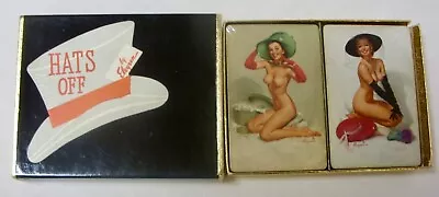  Hats Off  By Gil Elvgren - Vintage Adult Playing Cards 2 Pair - 1950s • $50