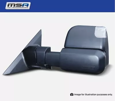 MSA 4x4 TOWING MIRRORS FOR TOYOTA HILUX / FORTUNER  (BLACK ELECTRIC INDICATORS) • $887