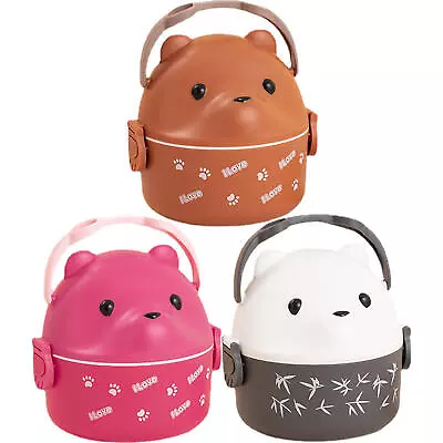 Bear Lunch Box Cute Bear Thermal Lunch Box Microwave Safety Insulated Container • $19.09