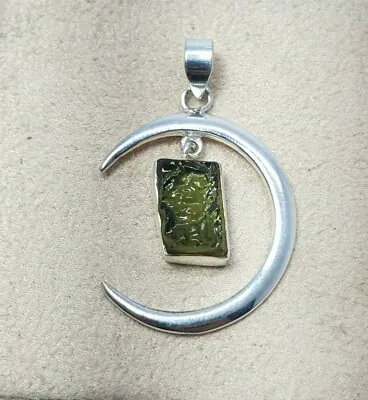 Natural Moldavite Rough Pendant Raw Moldavite Meteorite Pendant Gemstone Pendant • $33.10