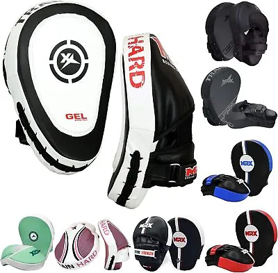 MMA Focus Punching Mitts Training Thai Kick Strike Shield Curved Boxing Mitts • $25.99