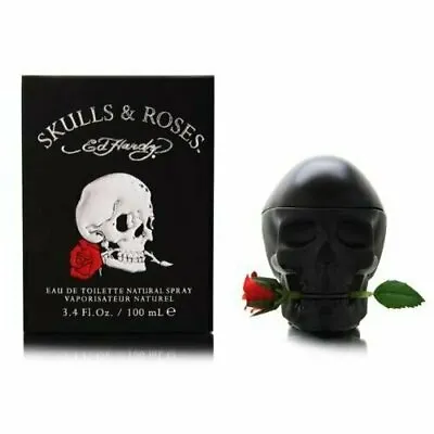 Christian Audigier Ed Hardy Skulls And Roses Eau De Toilette Spray For Men 3.4OZ • $30.90