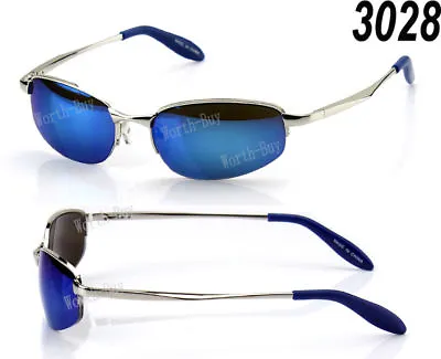 New Mens Small Metal Frame Spring Temple Old School Retro Sunglasses Shades Oval • $8.95