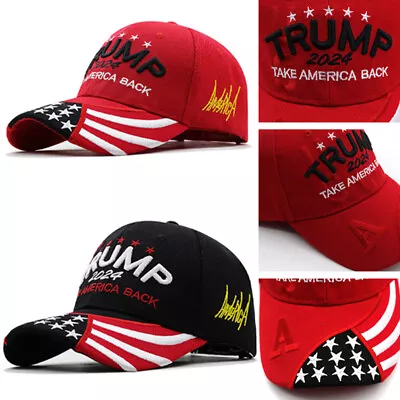 $8.05 • Buy Embroidery Donald Trump 2024 Hat Usa Flag Great Again President Baseball Hayy