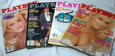 4 Playboy Magazines 1989 & 1996: Swimwear Nudes Party Jokes Advice Entertain • $29.99