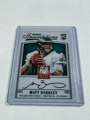 Matt Barkley 2013 Panini Elite Rookie Inscriptions Auto Card #2 Black Ink Eagles • $6.29