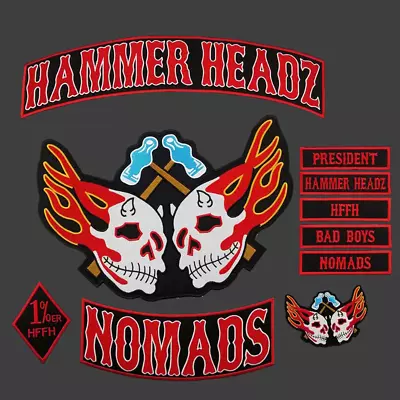 Hammer Headz Nomads Large Size Embroidery Motorcycle Biker Patches Clothes • $39