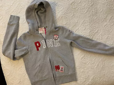 Pink Victoria's Secret Gray/Pink Womens Juniors Hoodie Jacket Coat Size XS • $3.99